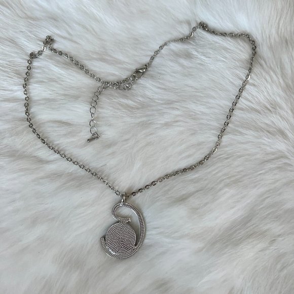 BEautiful Blue Glass Bead Pendant Necklace Silver Tone Adjustable 10829 - Picture 8 of 8